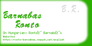 barnabas ronto business card